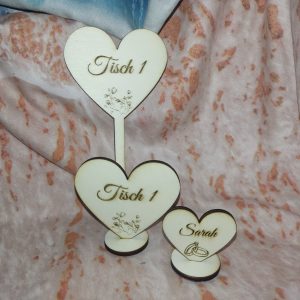 Tischdeko Tischnummern Namensschilder
